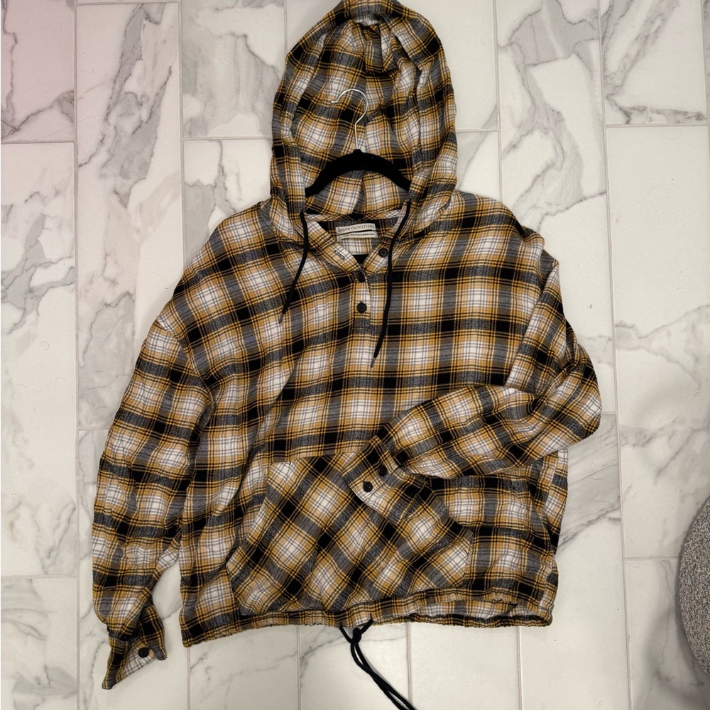 Urban outfitters Plaid Hooded Pullover
